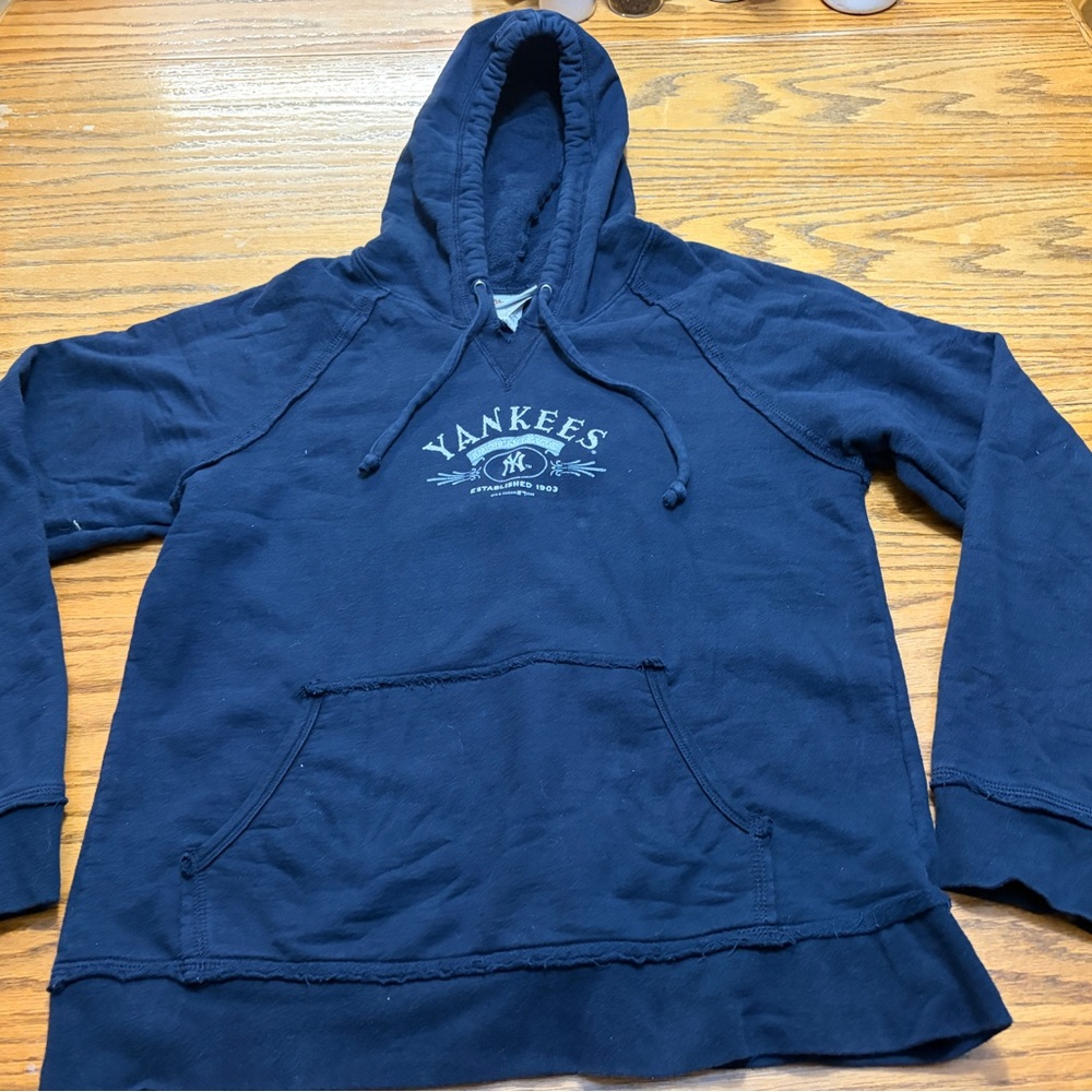 Navy Blue kids Hoodie Yankees logo